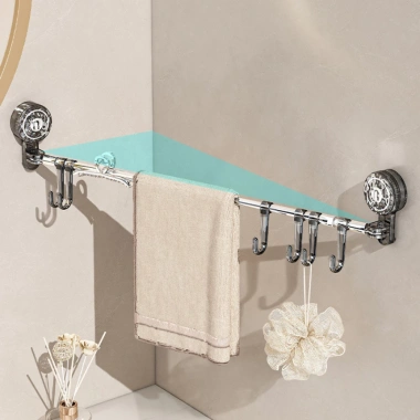 Treo Khăn Mặt Cốc Hút Chân Không Điều Chỉnh, Thu Gọn Ngắn Dài - Kệ Đựng Đồ Nhà Bếp và Đép Nhà Tắm 82.999 VND 6