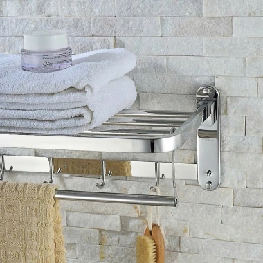 Treo Khăn Nhà Tắm Inox 304 - Thanh Hộp dày 10 ly, không gỉ sắt, sáng bóng, dễ vệ sinh, bảo hành 12 tháng, 220.000 VND