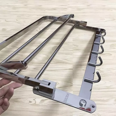 Treo Khăn Nhà Tắm Inox 304 - Thanh Hộp dày 10 ly, không gỉ sắt, sáng bóng, dễ vệ sinh, bảo hành 12 tháng, 220.000 VND