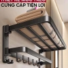Treo khăn phòng tắm DANLE kèm thanh treo quần áo, thép carbon cao cấp, bảo hành 10 năm