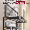 Treo khăn phòng tắm DANLE kèm thanh treo quần áo, thép carbon cao cấp, bảo hành 10 năm 3