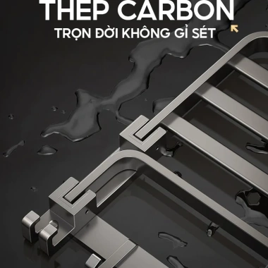 Treo khăn phòng tắm DANLE kèm thanh treo quần áo, thép carbon cao cấp, bảo hành 10 năm