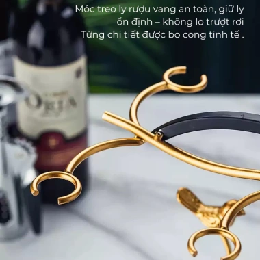Treo ly rượu vang Pehouse V43 mạ vàng - Kệ hiện đại sang trọng, giảm giá 569.000đ
