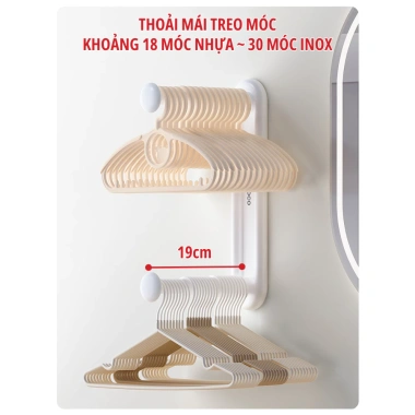 Treo móc quần áo ECOCO điều chỉnh thu gọn, kệ treo đồ thông minh không khoan tường 24.107 - Giá chỉ 72.000₫ 2 Treo móc quần áo ECOCO điều chỉnh thu gọn, kệ treo đồ thông minh không khoan tường 24.107 - Giá chỉ 72.000₫ 2