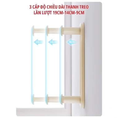 Treo móc quần áo ECOCO điều chỉnh thu gọn, kệ treo đồ thông minh không khoan tường 24.107 - Giá chỉ 72.000₫