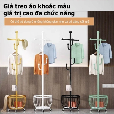 Treo Quần Áo Inox Cao Cấp Bánh Xe Di Chuyển - Cây Treo Đồ Đen Trắng Vàng Giá 295.000 VND 2 Treo Quần Áo Inox Cao Cấp Bánh Xe Di Chuyển - Cây Treo Đồ Đen Trắng Vàng Giá 295.000 VND 2