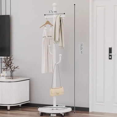 Treo Quần Áo Inox Nhỏ Gọn Thanh Lịch, Hình Xương Rồng Tròn, Bánh Xe Di Chuyển - Chắc Chắn 185k
