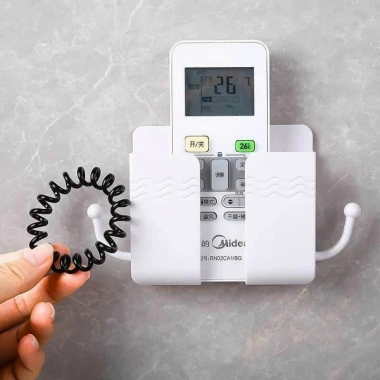 Treo Tường Đế Sạc Đa Năng Giá Đỡ Điện Thoại Di Động, Hộp Bảo Quản Điều Khiển Từ Xa - 7.400 VND 7