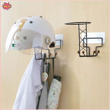 Treo Tường N & X - Giá Đỡ Mũ Bảo Hiểm Xe Máy, 4 Móc Đa Năng, Miễn Phí, Chỉ 111.870₫