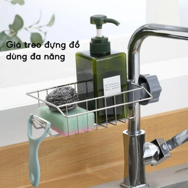 Treo vòi rửa bát inox 304 chống gỉ – Kệ đa năng để đồ rửa chén, chỉ 34.000₫ 7