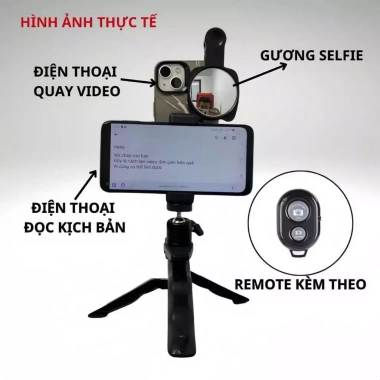 Tripod 2 điện thoại quay video phát sóng trực tiếp - Giá 3 chân để bàn & cầm tay, chỉ 86.000₫ 3
