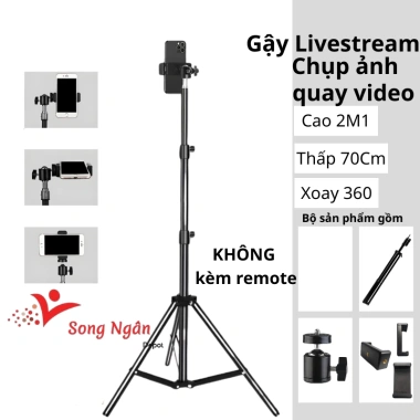 Tripod 3 chân hợp kim xoay 360 - Giá đỡ điện thoại, gậy chụp ảnh Livestream 90k 10