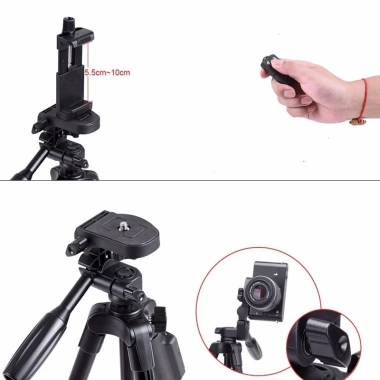 Tripod 3.388/3.366 Remote Bluetooth - Giá đỡ điện thoại, máy ảnh, 3 chân 1.5m, 185k 5