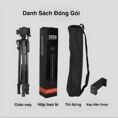 Tripod 3.520 360 SIVIR - Hợp Kim Cao Cấp, Hỗ Trợ Chụp Ảnh, Quay Video, Live Stream 360 Độ, Giá Ưu Đãi 200k 2