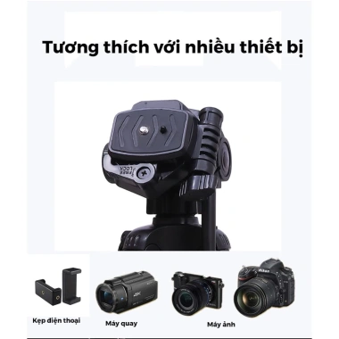 Tripod 360 Cao 1.8m/1.7m/1.4m Đa Năng - Đặt Điện Thoại & Máy Ảnh, Điều Chỉnh Cao Thấp, Thiết Kế Bền Vững 4