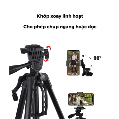 Tripod 360 Cao 1.8m/1.7m/1.4m Đa Năng - Đặt Điện Thoại & Máy Ảnh, Điều Chỉnh Cao Thấp, Thiết Kế Bền Vững 5