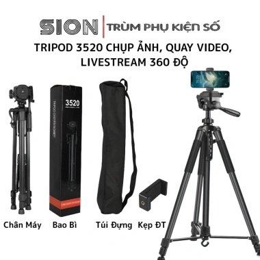 Tripod 360° Chụp Ảnh & Quay Video Chuyên Nghiệp - Giá Đỡ Điện Thoại 3 Chân Chắc Chắn, Giá chỉ 200.000