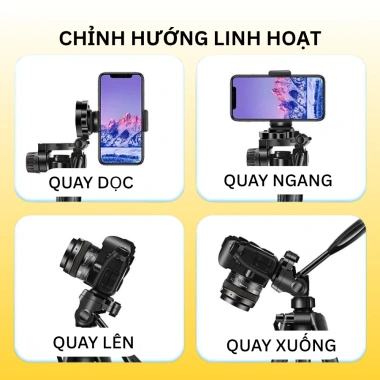 Tripod 360° Gấp Gọn Chân Chống Chắc - Quay Video Livestream Ngoại Trời 219.000₫