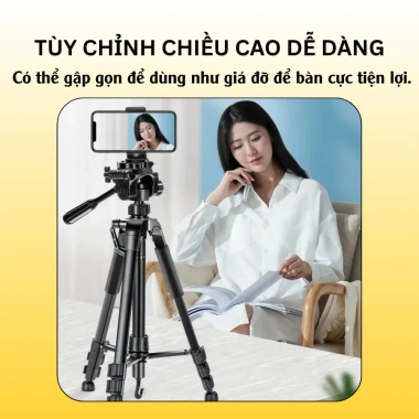 Tripod 360° Gấp Gọn Chân Chống Chắc - Quay Video Livestream Ngoại Trời 219.000₫