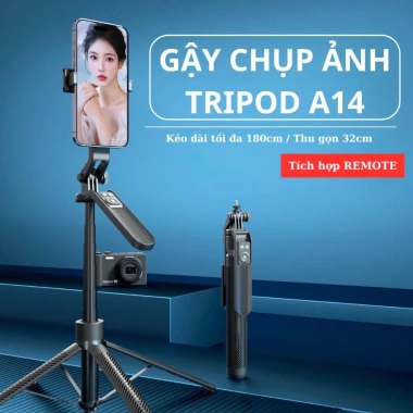 Tripod 4 Chân Cao Cấp A14 1m8, Kèm Cầm Phụ và Remote - Giá Ưu Đãi 289.000₫ 2