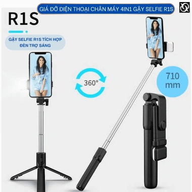 Tripod 4in1 R1S Chân Máy Gậy Selfie Siêu Dài Xoay 360 Bluetooth Từ Xa Đèn Livestream Giá 29.000₫ 7