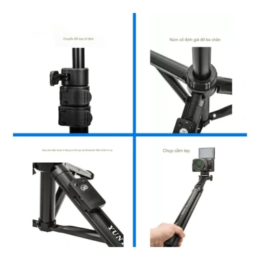 Tripod 91.666 Chân máy ảnh đa năng + đèn LED, kẹp điện thoại, túi xách - Giá ưu đãi 283.220₫ 4