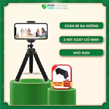 Tripod bạch tuộc GDDT3C - Giá đỡ 3 chân nhỏ gọn, dùng cho mọi điện thoại, chỉ 7.998₫