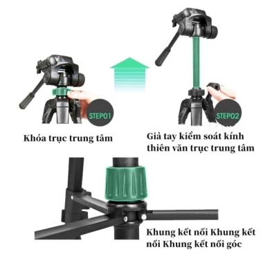 Tripod Cao 1m4 3.520 - Chịu tải 3kg, kèm kẹp điện thoại & remote, chụp ảnh, quay video, livestream, selfie
