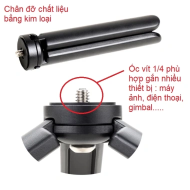 Tripod chân đỡ điện thoại Gimbal chống rung kim loại 3 chân giá 165.000 2