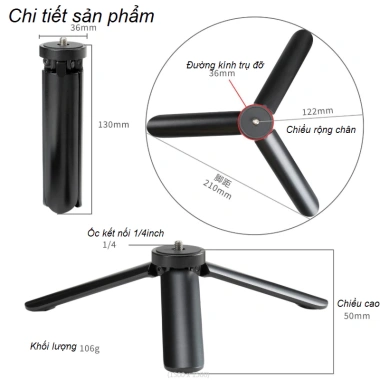Tripod chân đỡ điện thoại Gimbal chống rung kim loại 3 chân giá 165.000 4