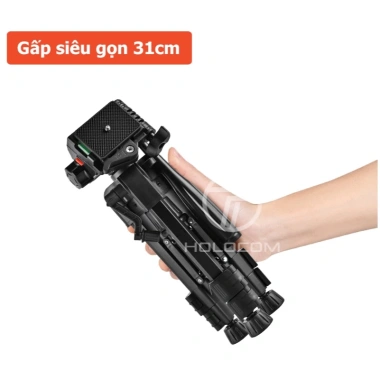 Tripod D60 HOLOCOM Xoay 360 - Chân Máy Ảnh, Quay Phim, Tùy Chỉnh, Giá 219.000 VND 2