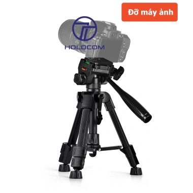 Tripod D60 HOLOCOM Xoay 360 - Chân Máy Ảnh, Quay Phim, Tùy Chỉnh, Giá 219.000 VND 4