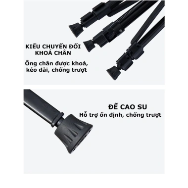 Tripod Đa Năng 1.8m/1.7m/1.5m cho Điện Thoại và Máy Ảnh 360° Chắc Chắn, Phù Hợp Chụp Ảnh Quay Phim - Giá 233k