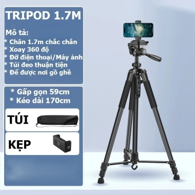 Tripod Đa Năng 1.8m/1.7m/1.5m cho Điện Thoại và Máy Ảnh 360° Chắc Chắn, Phù Hợp Chụp Ảnh Quay Phim - Giá 233k 10 Tripod Đa Năng 1.8m/1.7m/1.5m cho Điện Thoại và Máy Ảnh 360° Chắc Chắn, Phù Hợp Chụp Ảnh Quay Phim - Giá 233k 10