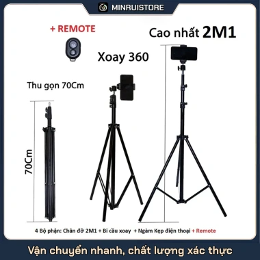 Tripod điện thoại 3 chân - Gậy chụp livestream, quay video, giá chỉ 89.000 VNĐ
