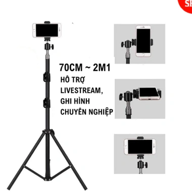 Tripod điện thoại 3 chân Xả kho + Kẹp 2.1, remote livestream, giá chỉ 31.500₫