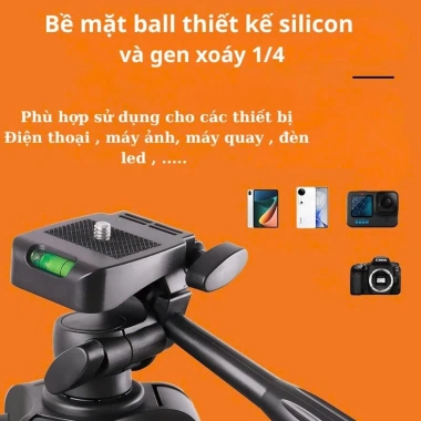 Tripod điện thoại 3.366 – Quay 360°, chân quay 42-145cm, giá 175.000₫