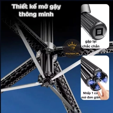 Tripod điện thoại 4 chân xoay 360 độ tự động Q565 Gậy AI theo vật thể 185cm 125.000₫