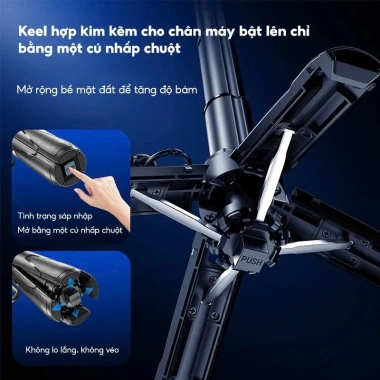 Tripod điện thoại P15Mini 4 chân cao cấp, xoay 360, điều khiển từ xa, đèn trợ sáng - giảm giá 179.000₫