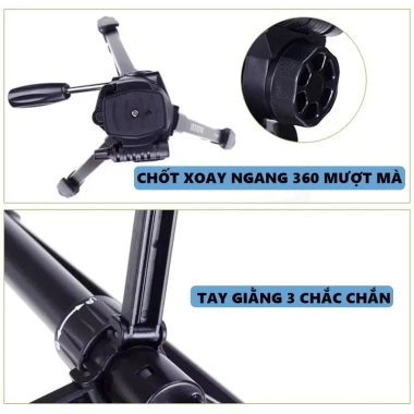 Tripod điện thoại YUNTENG VCT-668 Chân máy ảnh kèm kẹp và túi đeo tiện dụng giảm giá 450.000 4