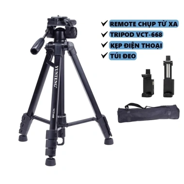 Tripod điện thoại YUNTENG VCT-668 Chân máy ảnh kèm kẹp và túi đeo tiện dụng giảm giá 450.000 6