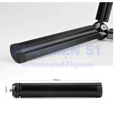 Tripod gấp gọn hợp kim nhôm ốc 1/4 - chịu tải 3kg, cho máy ảnh gimbal, chỉ 129k