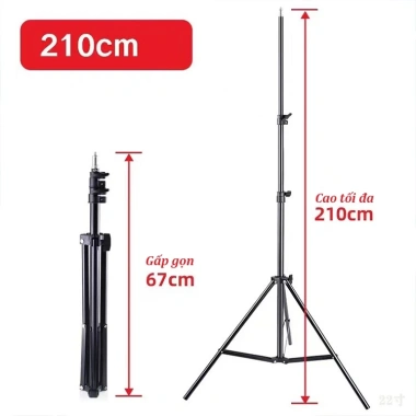 Tripod gậy chụp ảnh điện thoại 3 chân đa năng livestream, chân đèn, quay video - 85.000₫
