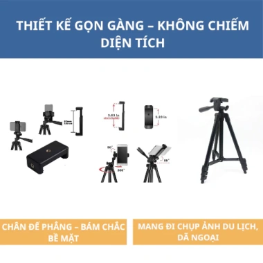 Tripod Gậy Chụp Hình 3.120A Nhôm Siêu Nhẹ Gập Gọn 106cm Kèm Túi Vải Chống Mờ Máy Ảnh & Điện Thoại - Giá 69.200 VND 6 Tripod Gậy Chụp Hình 3.120A Nhôm Siêu Nhẹ Gập Gọn 106cm Kèm Túi Vải Chống Mờ Máy Ảnh & Điện Thoại - Giá 69.200 VND 6