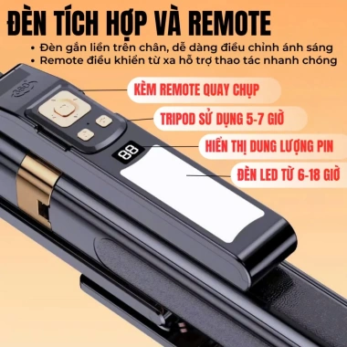 Tripod LaTech CL12P xoay tự động cảm biến người gập 30cm điều khiển từ 59.000VND