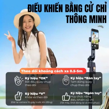 Tripod LaTech CL12P xoay tự động cảm biến người gập 30cm điều khiển từ 59.000VND