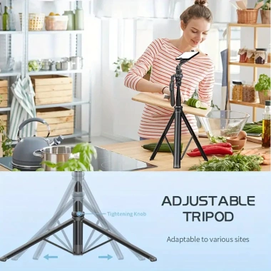 Tripod MagSafe GM35 Pro 3 chân 1.8m, kẹp phone xoay 360°, Bluetooth, giảm giá 339k