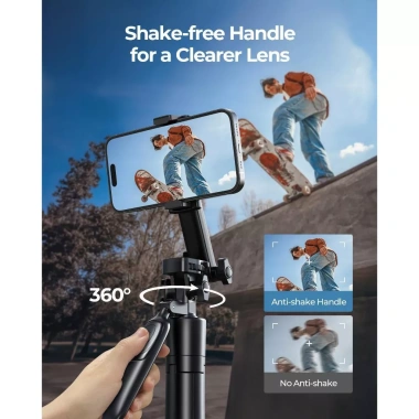 Tripod MagSafe GM35 Pro 3 chân 1.8m, kẹp phone xoay 360°, Bluetooth, giảm giá 339k