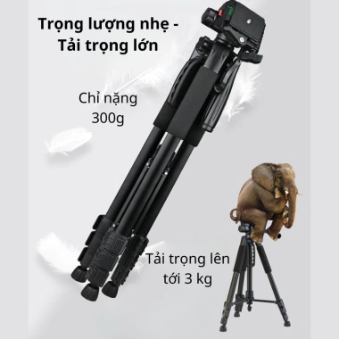Tripod máy ảnh cao cấp - Chân 200cm chuyên nghiệp, tương thích đa thiết bị, giá chỉ 249.000₫