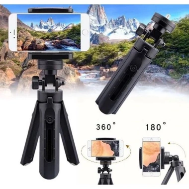Tripod Mini 3 Chân Giá Để Bàn và Kẹp Điện Thoại - Siêu Nhẹ Gập Gọn Giá 19.000 VND 2